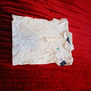 Ralph Lauren White Polo with Teal Logo